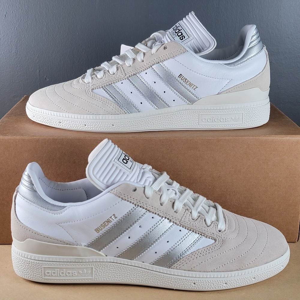 adidas Busenitz Skate Shoes Mens Size 8.5 Athletic White Silver GY6900 - Picture 1 of 5